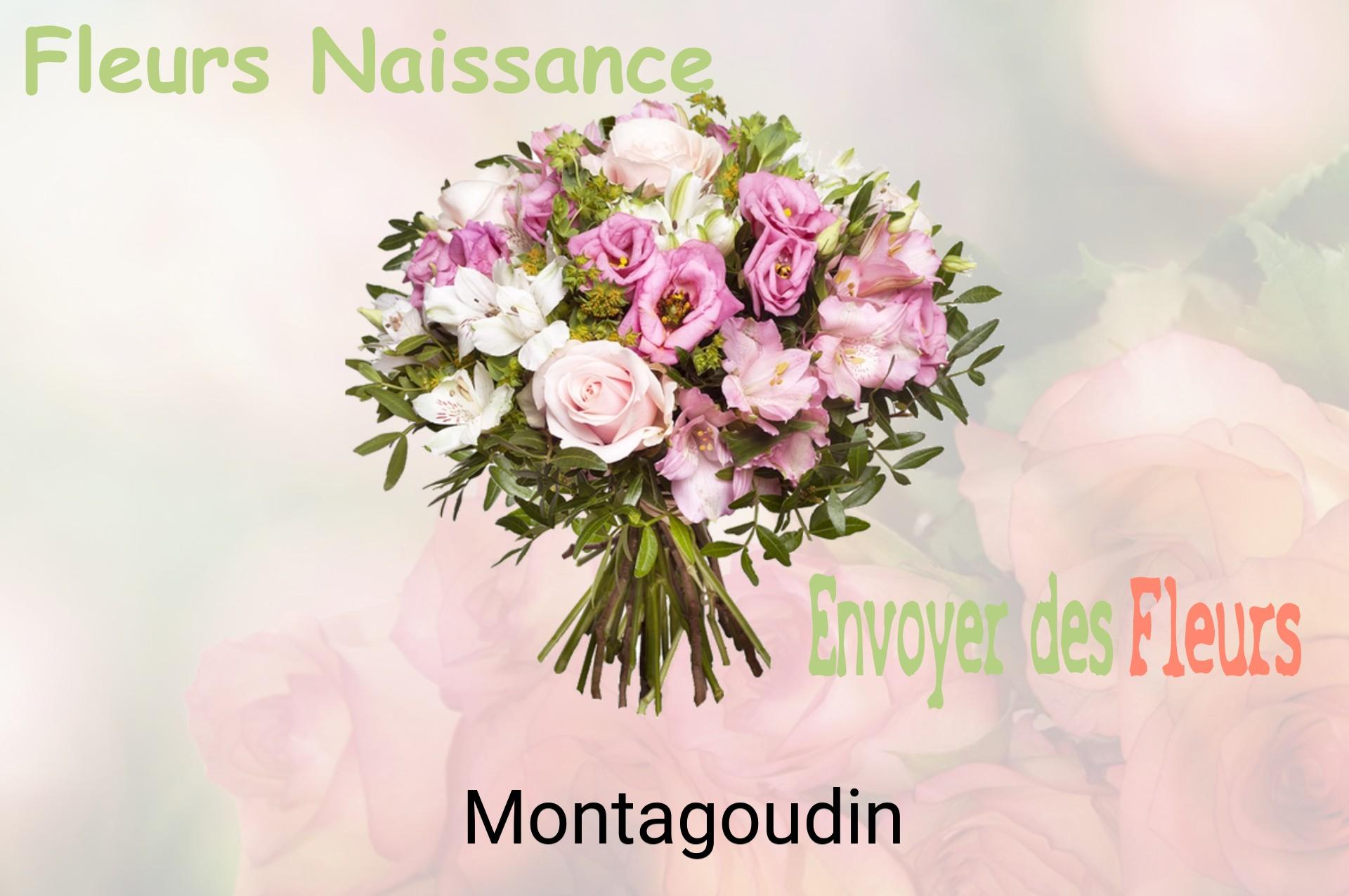 Bouquet de fleurs de naissance livré à Montagoudin