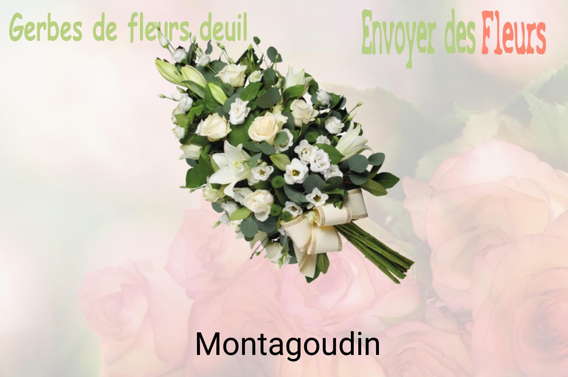Gerbe de fleurs de deuil livrée à Montagoudin